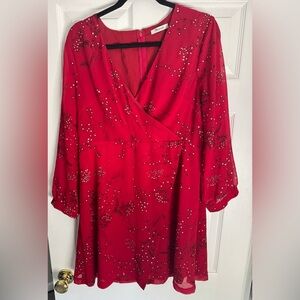 Madewell Red Floral Dress